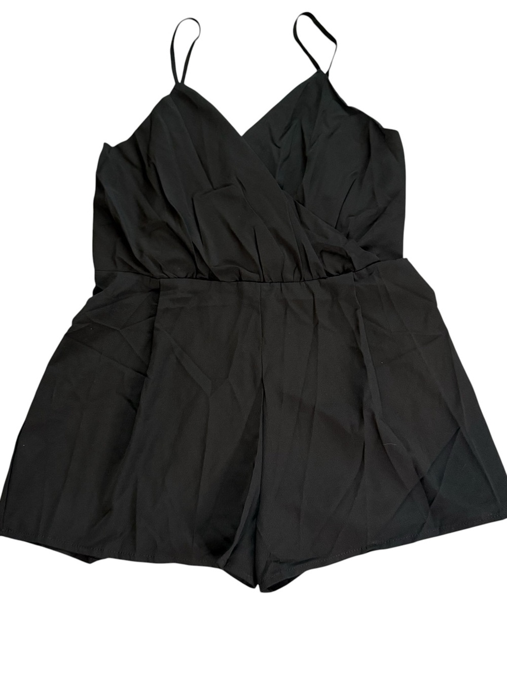 Black Romper with Spaghetti Straps